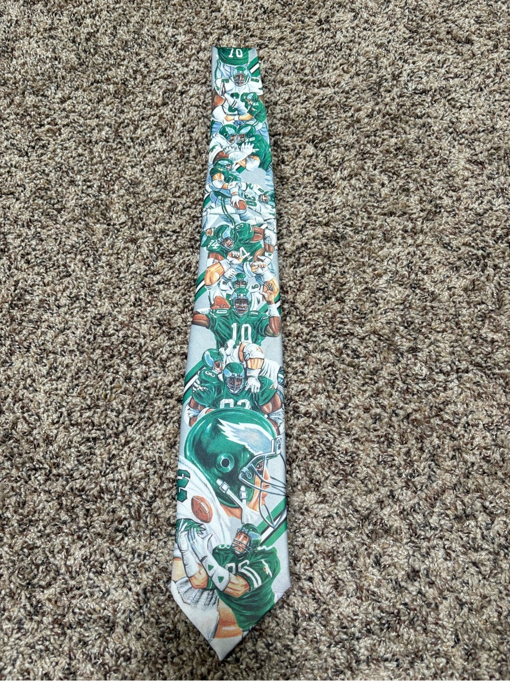 Ralph Marlin Green Football Philadelphia Eagles Vintage Tie